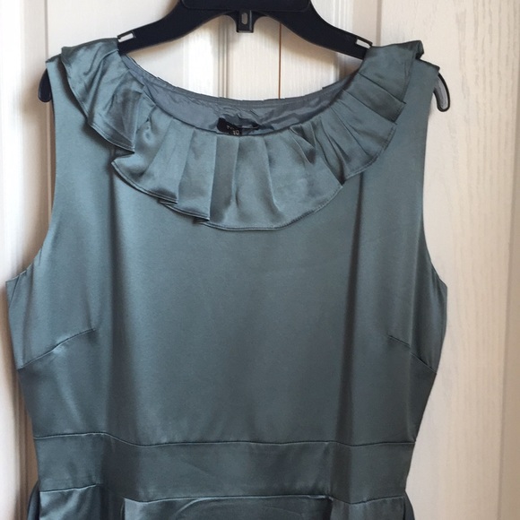 Tocca Blue Silk Dress Size 10 - Picture 2 of 6